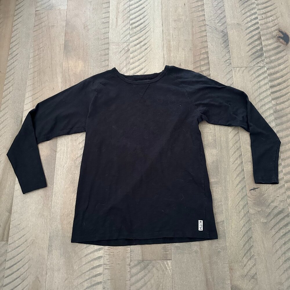 Kith Black basic Logo Long Sleeve Size XS